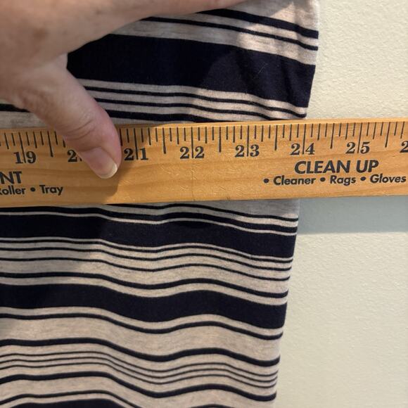 Zenergy Chico’s Maxi Dress Women XL (3) Blue White Stripe Nautical Sailor Cruise - Picture 12 of 15